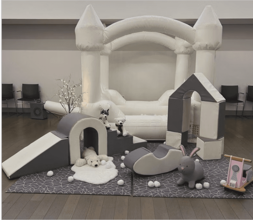 Colorful bouncy castle for kids party